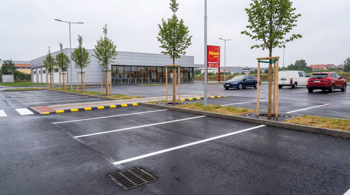 Parkoviště obchodní zóna